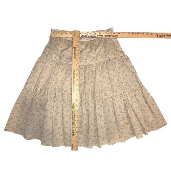 MARC JACOBS Cotton Floral A-Line Ruffle Tiered Skirt Cottagecore Clean Girl - Picture 9 of 9